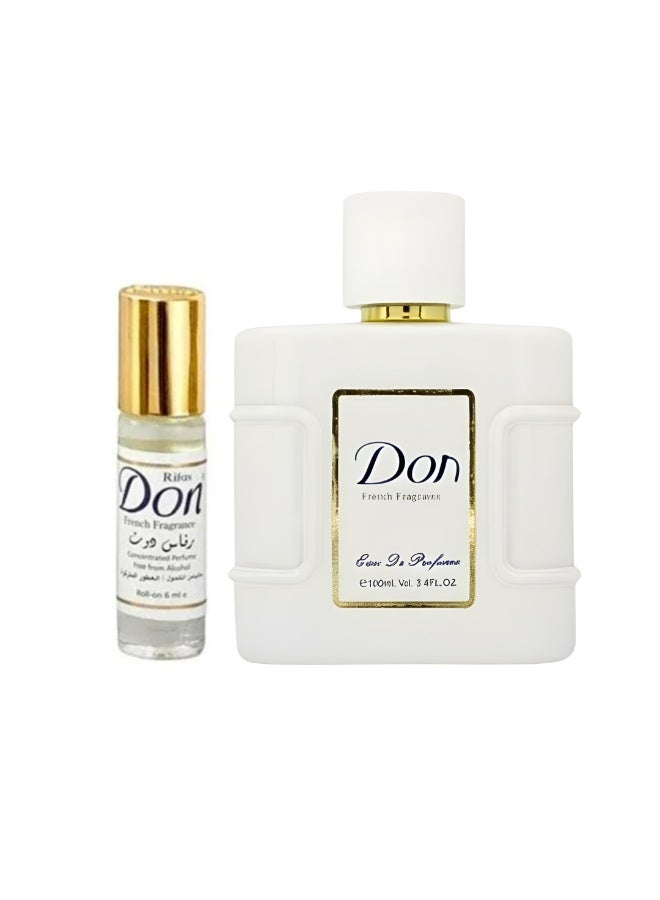 دون مجموعة عطر دون 100مل + عطر دون رول 6مل - Image 1