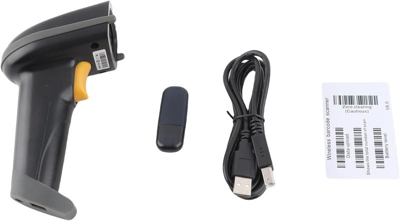 Dioche Barcode Scanner Wireless 2.4G Wireless Handheld Barcode Scanner with USB Interface, Suitable for Supermarkets, Libraries, and Warehouses. It Quickly and Efficiently Reads 1D - Image 5