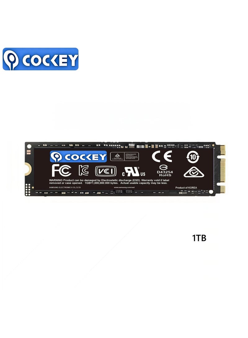 COCKEY 1TB 890MB/s SSD,M.2   NGFF  2280, Internal Solid State Drives, Compatible withDesktop computer, Laptop Portable  NGFF Interface  Internal - Image 1