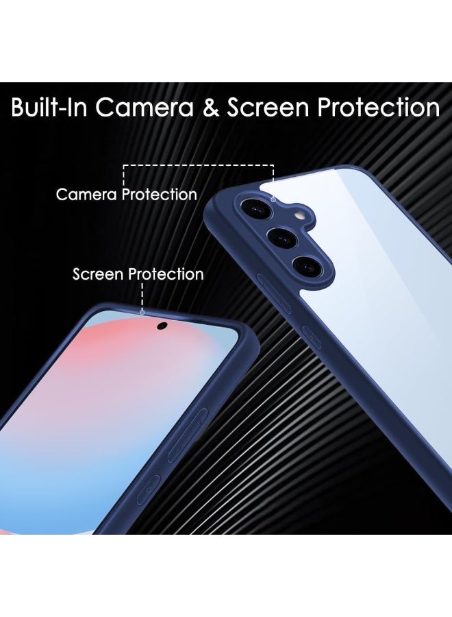 Compatible with Samsung Galaxy A26 5G Case Transparent, Military-Grade Shockproof Anti-Yellowing, Slim Protective Phone Case Full Bumper Cover With Camera Protective (Blue) - Image 3