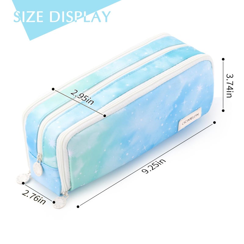 CICIMELON Large Capacity Pencil Case 3 Compartment Pouch Pen Bag for School Teen Girl Boy Men Women (Dream) - Image 5
