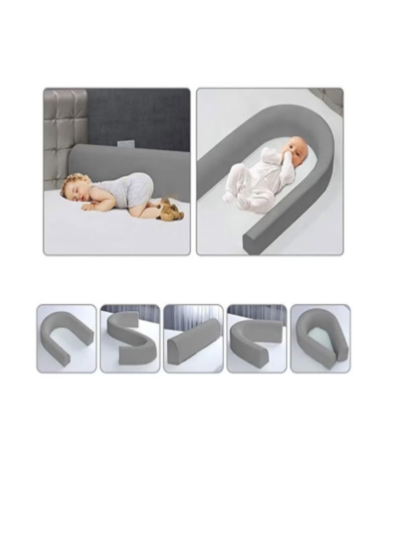 Crib Bed Rail Guard Upgraded Child Guard,Collapsible Baby Side Bedrail,Foldable Safeguard for Queen King Twin Bed,Kids' Safety Bed Fence,with Adjustable Height,200cm  - Image 3