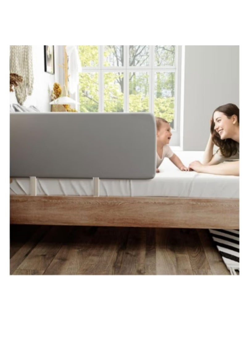 Crib Bed Rail Guard Upgraded Child Guard,Collapsible Baby Side Bedrail,Foldable Safeguard for Queen King Twin Bed,Kids' Safety Bed Fence,with Adjustable Height,200cm  - Image 5