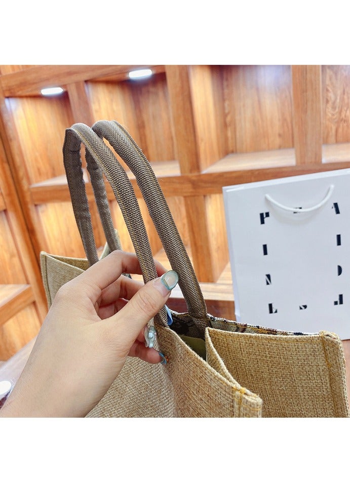 Custom Name pattern Shopping large Personalized Beach Bag Monogrammed Gift Tote Bag for Women Bag for Girls Couple Gift, Women's Travel Toiletry Storage Pouch  - Image 2