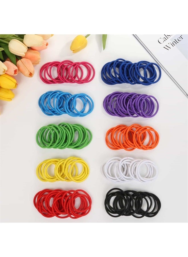 shynek 150 Pieces Hair Ties for Women Thick Curly Hair, Bulk Hair Ties Ponytail Holders Hair Elastics Hair Bands for Adults Women Girls (4mm) - Image 1
