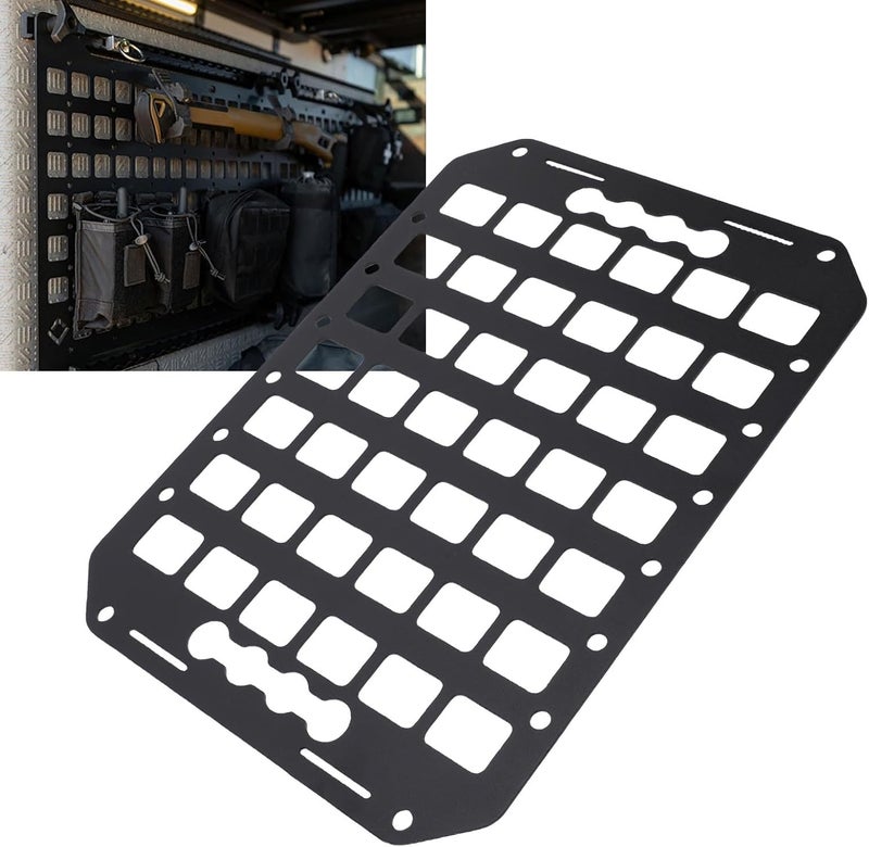 Anti topple design Keenso Molle Panel, Truck Molle Panel Truck Bed Molle Panel Molle Panels for Vehicles Molle Panels Molle Panel Truck Bed Panel Rack System Aluminum Cargo Storage Organizer Tools Rack Affordable fast purchase options - Image 3