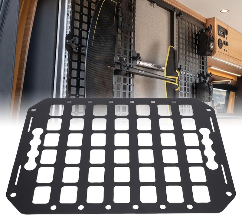 Anti topple design Keenso Molle Panel, Truck Molle Panel Truck Bed Molle Panel Molle Panels for Vehicles Molle Panels Molle Panel Truck Bed Panel Rack System Aluminum Cargo Storage Organizer Tools Rack Affordable fast purchase options - Image 2