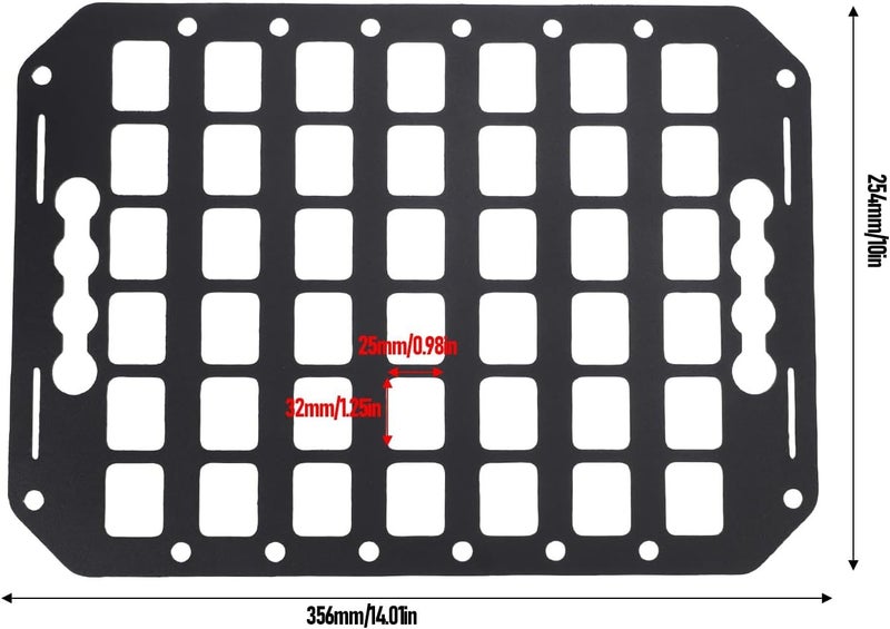 Anti topple design Keenso Molle Panel, Truck Molle Panel Truck Bed Molle Panel Molle Panels for Vehicles Molle Panels Molle Panel Truck Bed Panel Rack System Aluminum Cargo Storage Organizer Tools Rack Affordable fast purchase options - Image 5