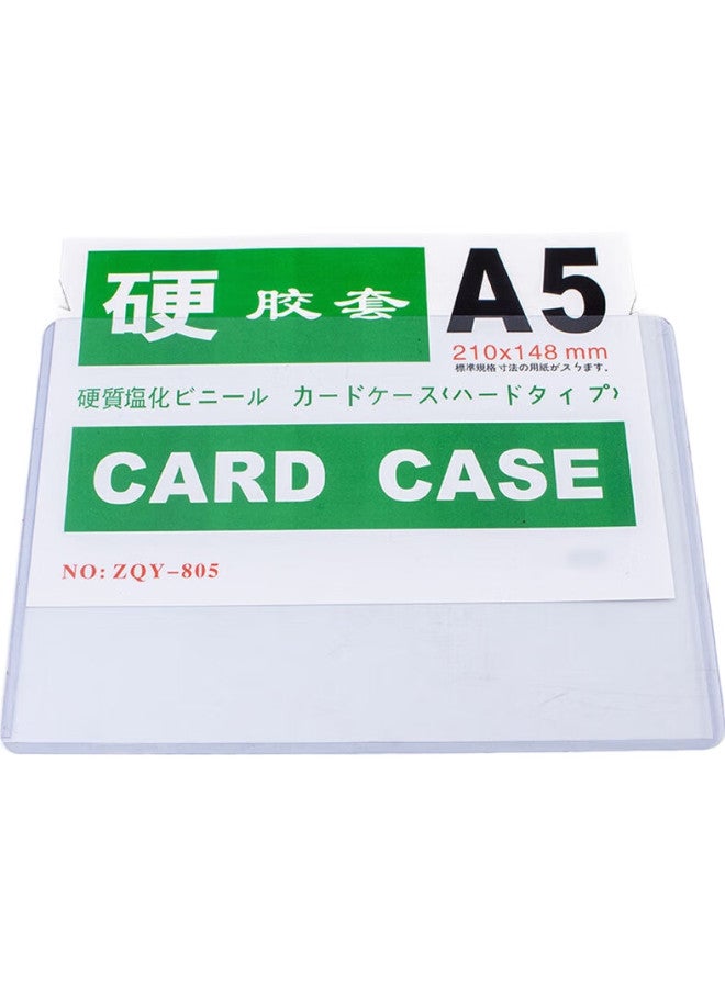 elifo Yili Feng, Hard Plastic Card Sleeves, Transparent Document Holders, Display Frames, Pvc Card Sleeves, Hard Plastic Sleeves, Paper Protective Sleeves, Material Display Bags, Card Sleeves, Kashi A5 Transparent Hard Plastic Sleeves, 10-Pack - Image 1