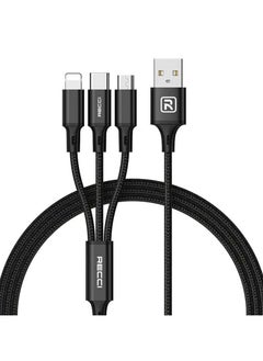 Recci RCS-D120 Fast Wind 3 in 1 USB Cable - 1.2M