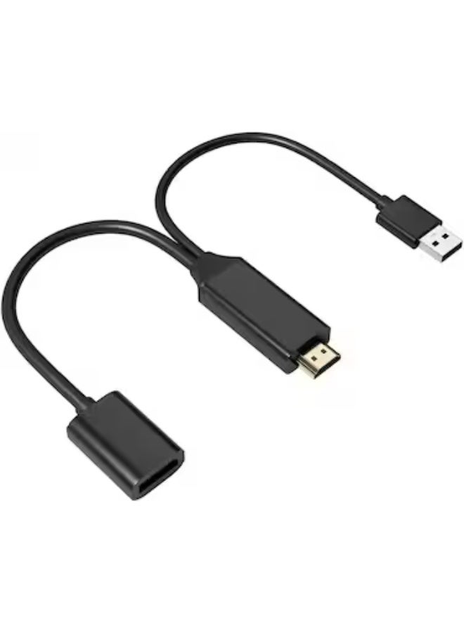 BIXEL محول HDMI إلى DisplayPort مع طاقة USB، يدعم دقة 4K × 2K، مناسب للأجهزة المزودة بمنفذ HDMI - Image 1