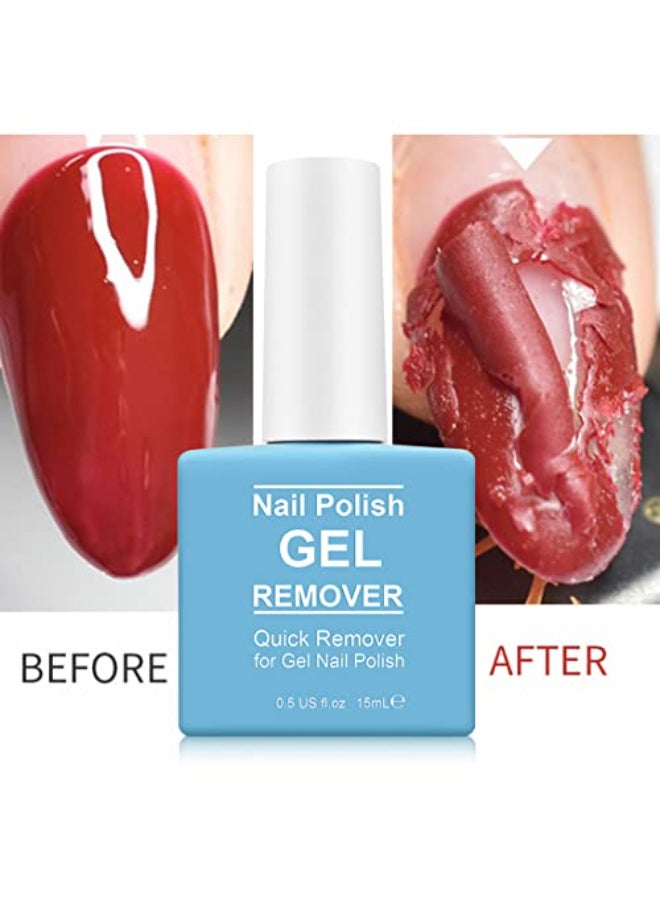 Tudiqe 2 Pack Gel Nail Polish Remover Gel Polish Remover for Nails Easily Magic SoakOff Gel Polish in 25 Minutes Safe No Need For Foil Soaking Or Wrapping with 1 Cuticle Pusher and Nail Scraper - Image 3