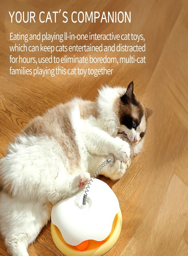 YOUNEEDFUL 2025 KittenTreat Dispenser With Roller Track Catnip Balls, Cat Ball Toy with Treat, Cat Intellectual Stimulation Toy For Mental Stimulation and Slowing Down Feeding Speed ,Pet Food Leak Ball (Yellow) - Image 4