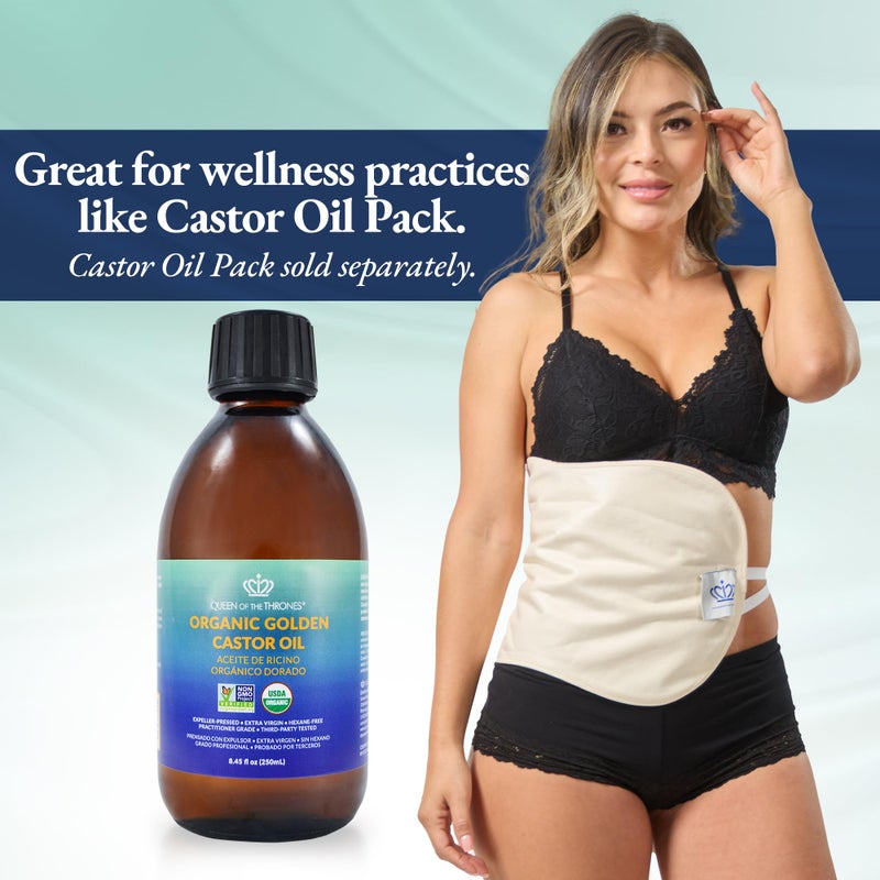 QUEEN OF THE THRONES Organic Golden Castor Oil | 100% Pure for Hair, Skin, Nails, Brows & Lashes | Hexane-Free | USDA Certified [8.4oz (250ml)] - Image 5