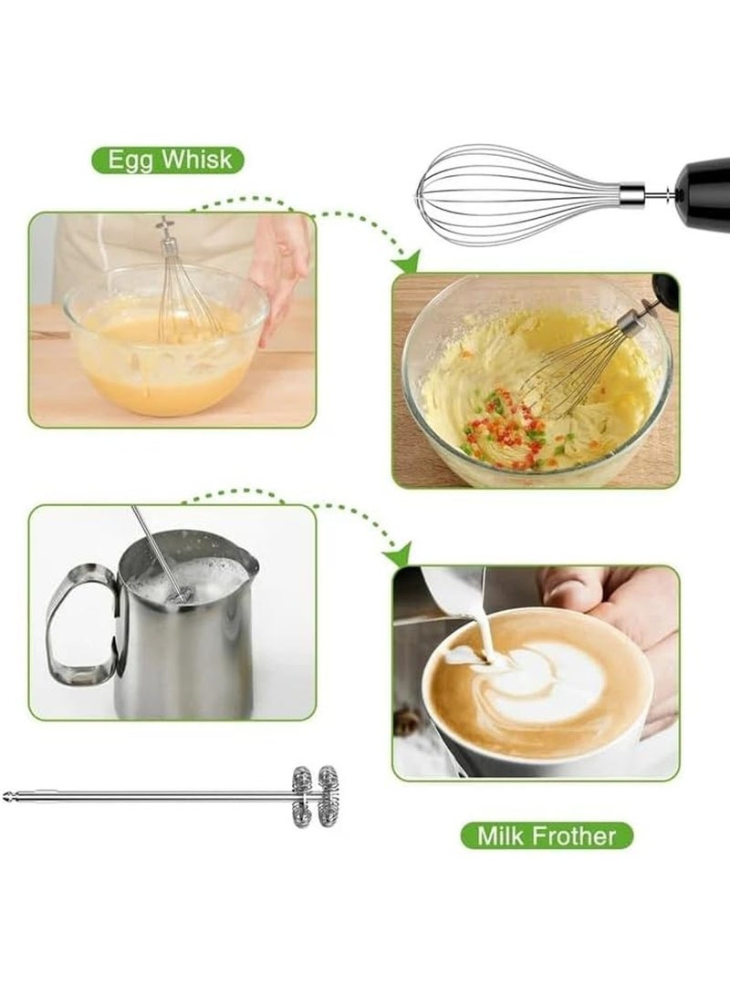MarlaMall 1100W 12-Speed 5-in-1 Hand Mixer Stick Blender with 304 Stainless Steel Blade Electric Stepless Speed Immersion Hand Blender Set for Kitchen, Baker, Egg Whisk, Milk Frother, Baby, BPA-Free - Image 5
