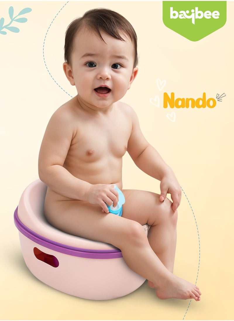 BAYBEE - Baybee 3 in 1 Nando Baby Potty Seat For Kids, Baby Potty Training Seat Chair With Splash Guard & Potty Step Stool for Toddlers Kids Western Toilet Seat Potty Seat For 0 to 5 Years Boy Girl Pink - Image 1