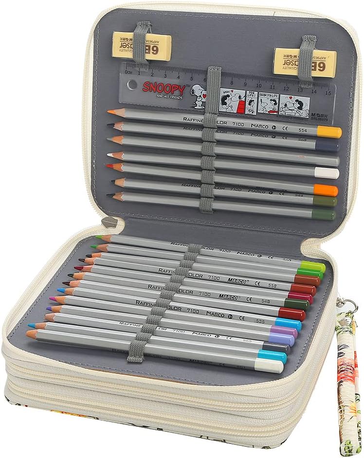 Lbxgap Portable Colored Pencil Case-72 Slots Colored Pencil Case Organizer with Zipper for Watercolor Pens or Markers, Pencil Case Organizer for Artist - Image 2