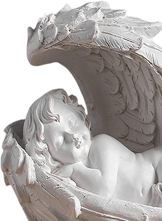 FRECI Cherub Sculpture Baby Angel Cherub Sleeping Angel Figure Resin Angel Sculpture Statue Desktop Ornaments for Wedding Birthday Party Desktop Decoration - Image 3