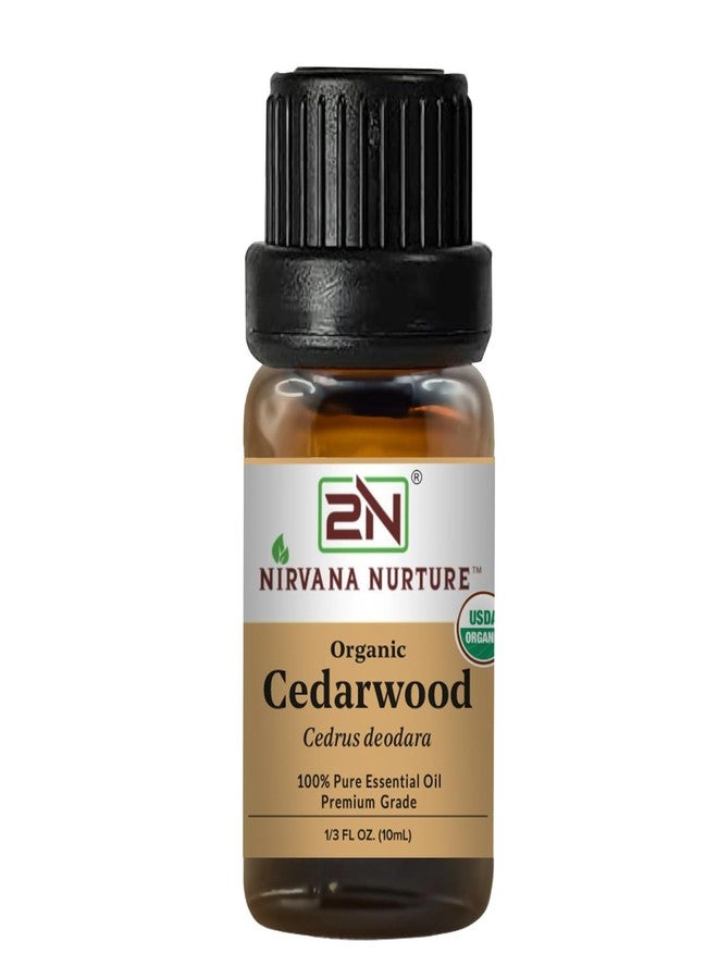Nirvana Nurture Cedarwood Essential Oil, USDA Certified Organic, 100% Pure Undiluted, Aromatherapy Oil for Diffuser, Hair & Skin Care - Image 1