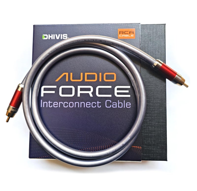 Dhivis RCA HiFi Cable-3Meters, for Subwoofer, Power Amplifier to AVR, RCA to RCA Cable, 99.999% Copper, Gold Plated Plugs (3M-RCA Hi-Fi) - Image 1