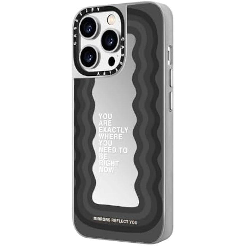 Casetify Mirror Case for iPhone 14 Pro Compatible with Magsafe - Need to be - Silver on Silver - Image 5