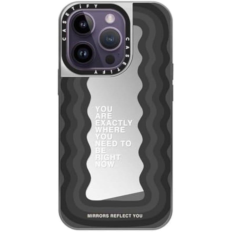 Casetify Mirror Case for iPhone 14 Pro Compatible with Magsafe - Need to be - Silver on Silver - Image 2