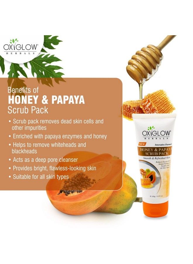Oxyglow عبوة مقشر العسل وإنزيمات البابايا للرجال والنساء 100 جرام - Image 5