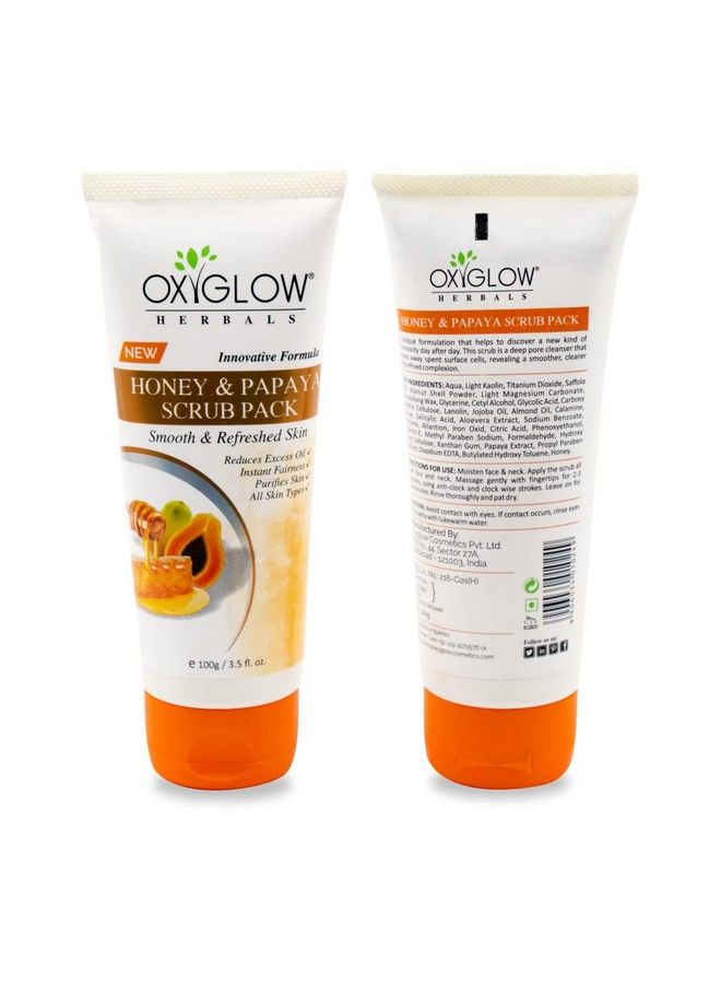 Oxyglow عبوة مقشر العسل وإنزيمات البابايا للرجال والنساء 100 جرام - Image 4