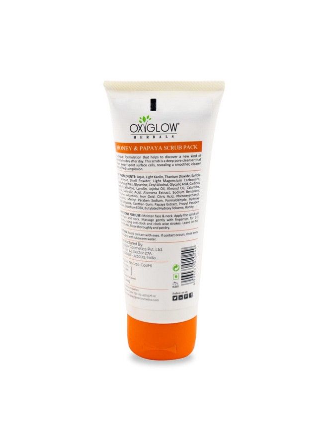 Oxyglow عبوة مقشر العسل وإنزيمات البابايا للرجال والنساء 100 جرام - Image 3