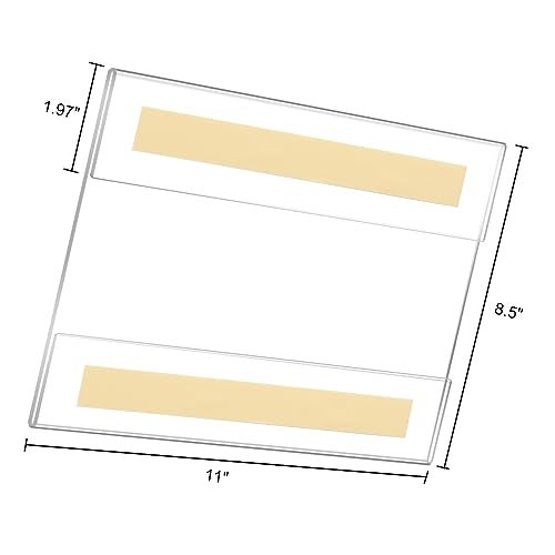 Ludery 8.5x11 Acrylic Picture Frames Set of 6, Clear Photo Frame for Wall with Tape, Clear Picture Photo Frames 8.5x11 for Home, School, Office - Horizontal - Image 2