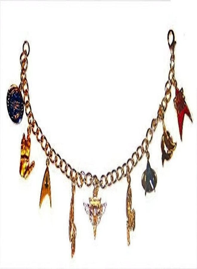 Star Trek Point Central Collectibles Star Trek Original Series Gold 9 Assorted Themed Charms Charm Bracelet - Image 2