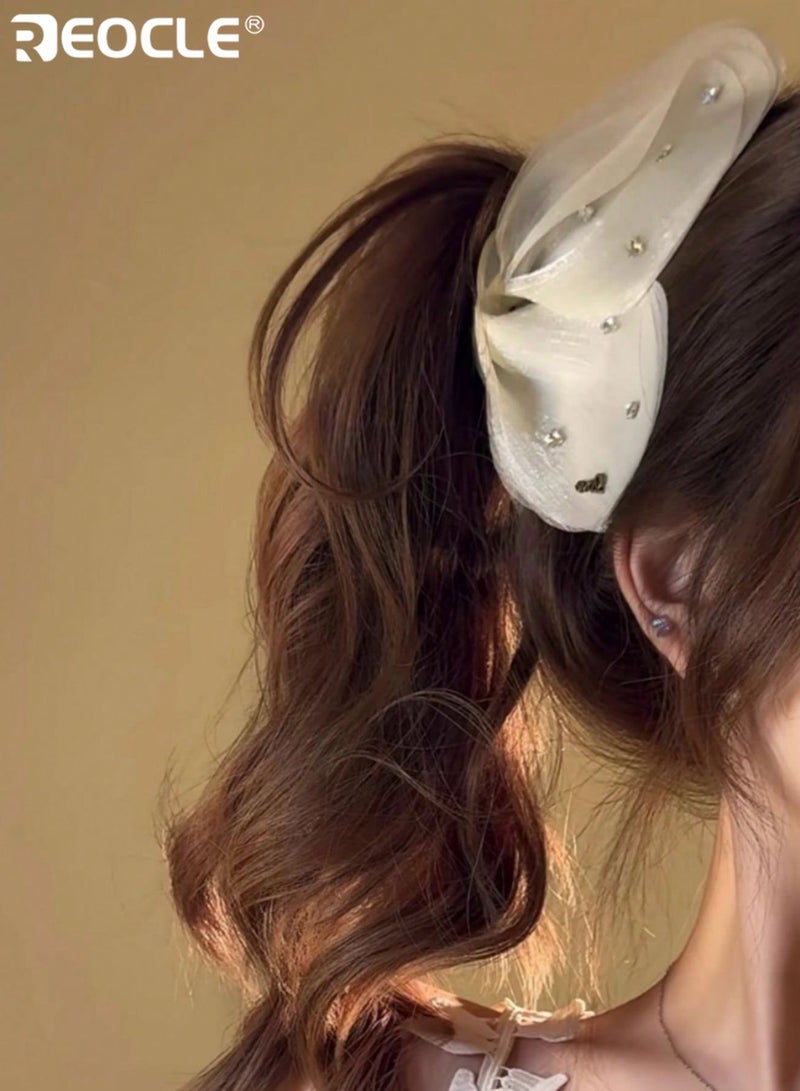 REOCLE Women's Heart-Shaped Hair Claw with Decorative Accents Elegant Large-Size Hair Accessory Versatile Styling Clip for Daily & Occasion Use - Image 5