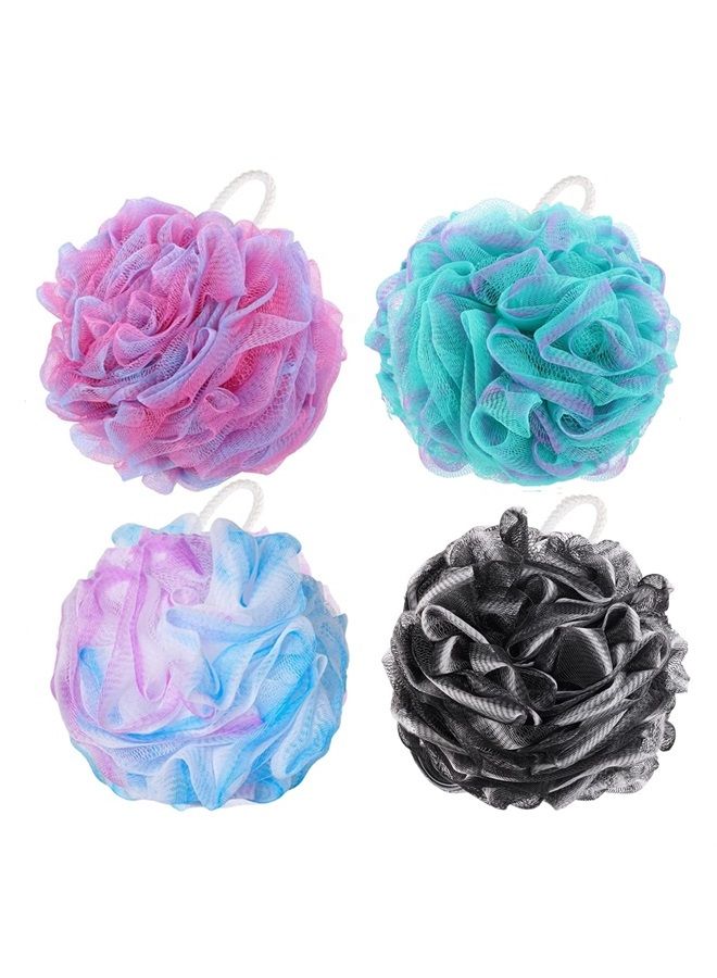 BTYMS 4 Pieces Loofah Bath Sponge XL 75g/pcs Bath Puffs Body Wash Sponge for Shower Exfoliate - Image 1