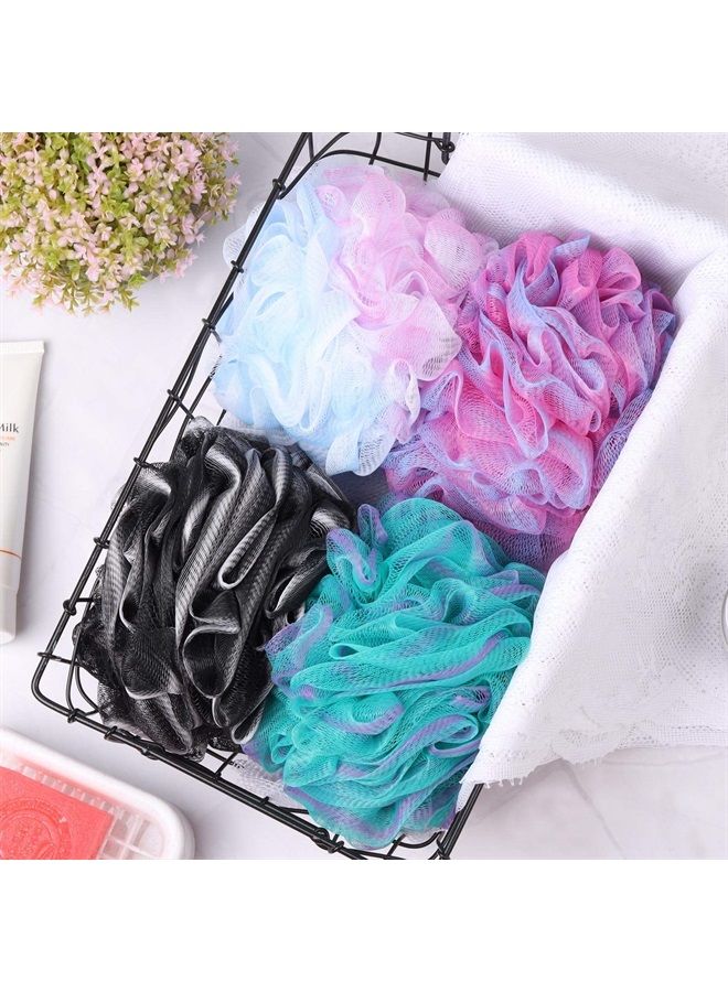 BTYMS 4 Pieces Loofah Bath Sponge XL 75g/pcs Bath Puffs Body Wash Sponge for Shower Exfoliate - Image 5