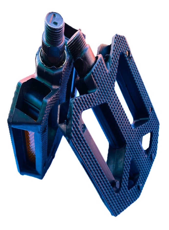 Wavva طقم دواسات دراجة هوائية من بلاستيك ABS (PVC) من Wavva®، مناسب للدراجات الجبلية، دراجات كبار السن، مقاس واحد، مع محور فولاذي، مناسب لجميع أنواع الدراجات (أسود). نحن نتعامل فقط مع المنتجات عالية الجودة. (دواسة منقطة) - Image 1