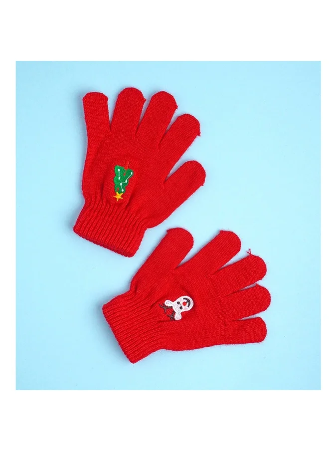 LITTLE SURPRISE BOX 3Pcs Christmas Themed Winter Cap Mufflers And Gloves