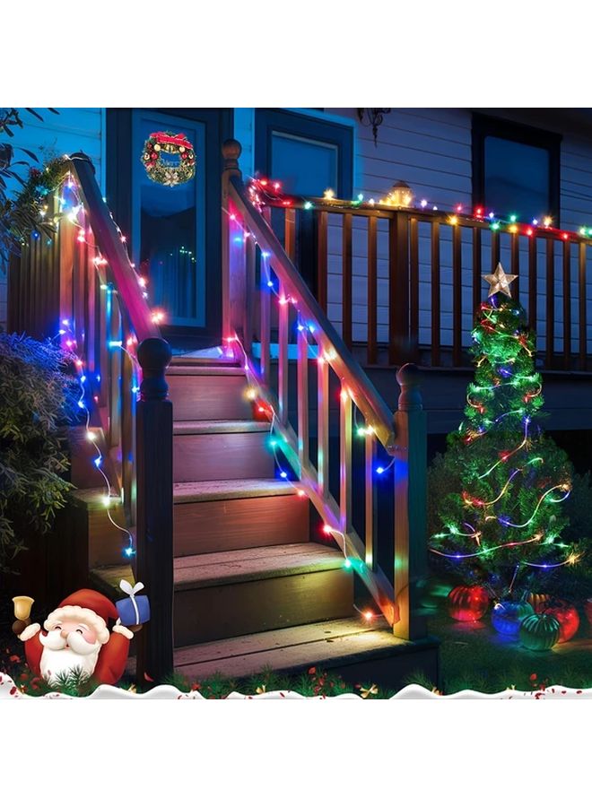 أبيض 100 LED 393.7 بوصة تحكم عن بعد أضواء خرطوم الحديقة الخارجية 8 أوضاع - Image 5