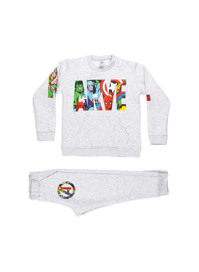 Papillon Boy Melton Printed Winter Pajama Set