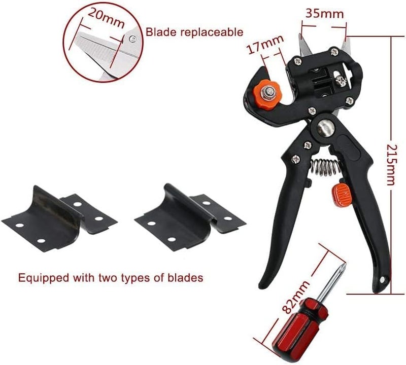 AQ AQSON AQSON Professional Grafting Tools Pruner Kit - 2 in 1 Scissors Cutting Tool Set with Replaceable Blades - Image 3
