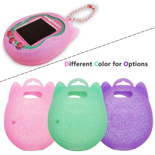 JCHPINE Silicone Case Replacement for Tamagotchi Uni, Screen Protector for Tamagotchi Uni Band Pet Accessories (Pink Silicone Case and Screen Film) - Image 5