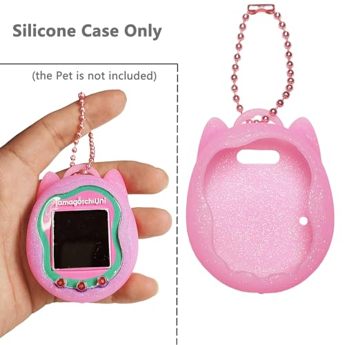 JCHPINE Silicone Case Replacement for Tamagotchi Uni, Screen Protector for Tamagotchi Uni Band Pet Accessories (Pink Silicone Case and Screen Film) - Image 3
