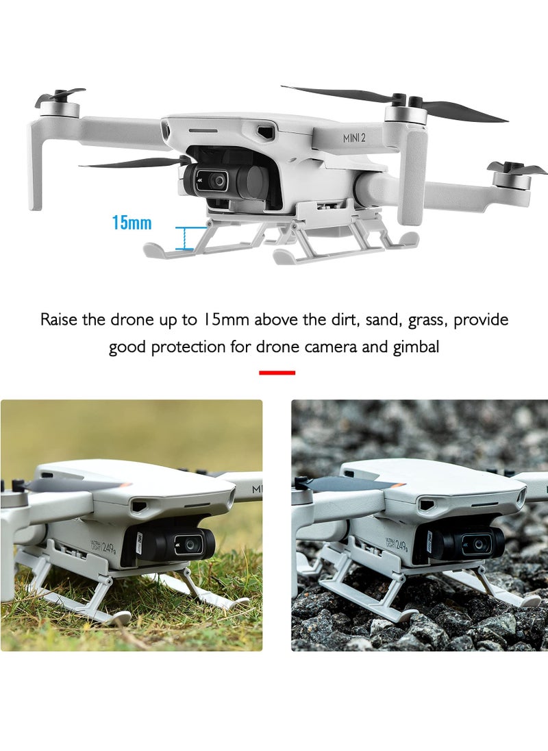 Generic - Led Light Landing Gear for DJI Mini 2/ Mini SE/ Mavic Mini Drones, Foldable Light-emitting Tripod with Nighttime Indication Flight Light Drone Extension Protection Accessory (Yellow Light) - Image 1