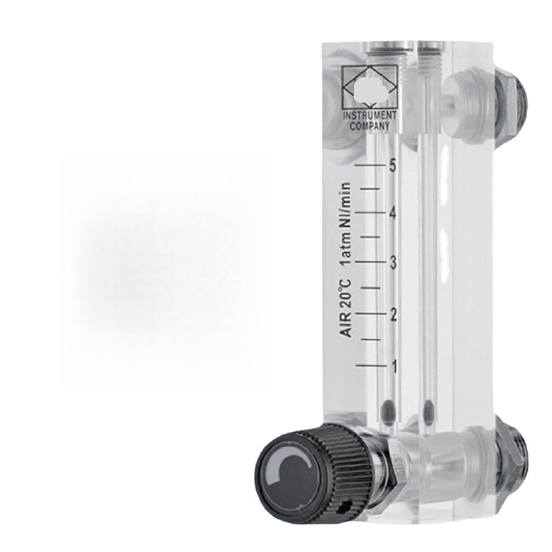 مقياس تدفق هواء LZM-6T أكريليك دوار، قياس تدفق غاز صغير، تركيب لوحة، قابل للتعديل، شفاف مع صمام (غاز 5-25 لتر/دقيقة) - Image 1