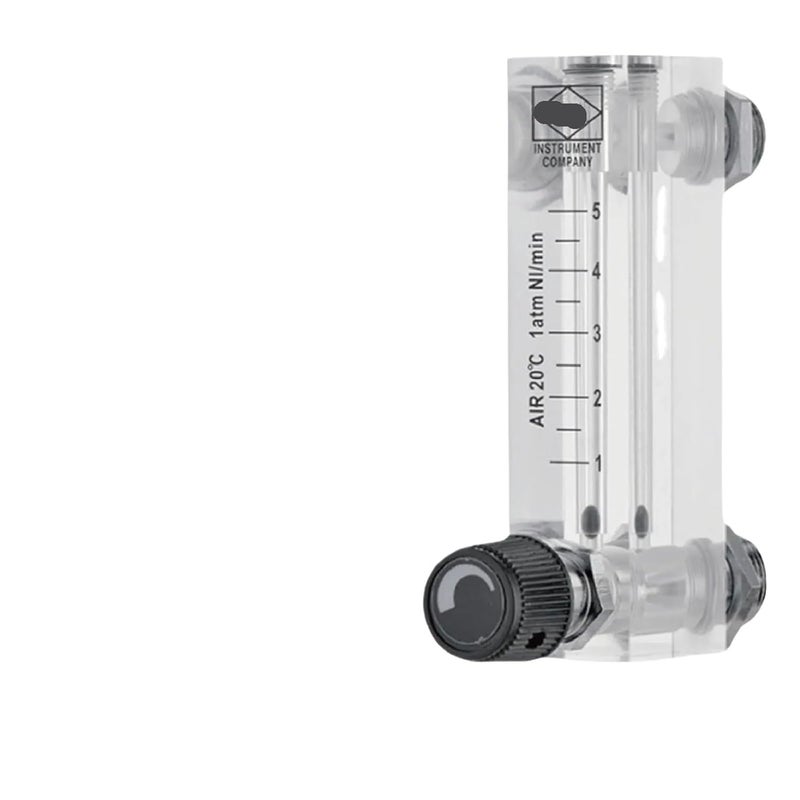 مقياس تدفق هواء LZM-6T أكريليك دوار، قياس تدفق غاز صغير، تركيب لوحة، قابل للتعديل، شفاف مع صمام (غاز 5-25 لتر/دقيقة) - Image 2