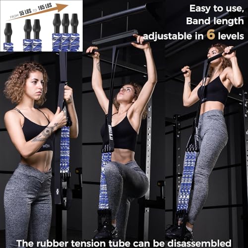Innstar Pull Up Assistance Bands - 3 Heavy-Duty Adjustable Set for Enhanced Strength Training - Patent (Sky Blue 165lbs Adjustable Resistance) - Image 3