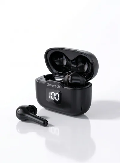 صفقة تشوتيك Choetech bluetooth earbuds 5.4 , Active noise cancellation -4 Mics-Dual Mic per Earbud-Smart Touch Control Black black على Noon EG