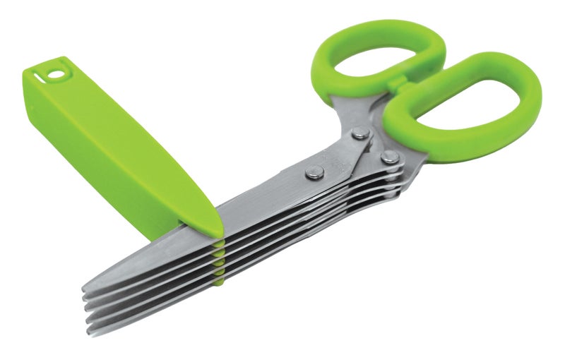 Norpro Multi Blade Herb Scissors with Blade Cleaner, 8-inch, Green - Image 3