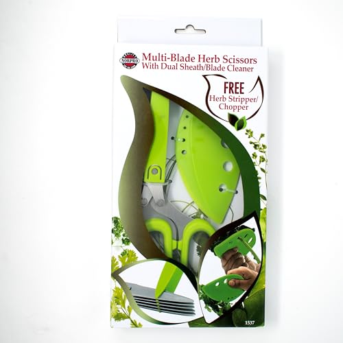 Norpro Multi Blade Herb Scissors with Blade Cleaner, 8-inch, Green - Image 5