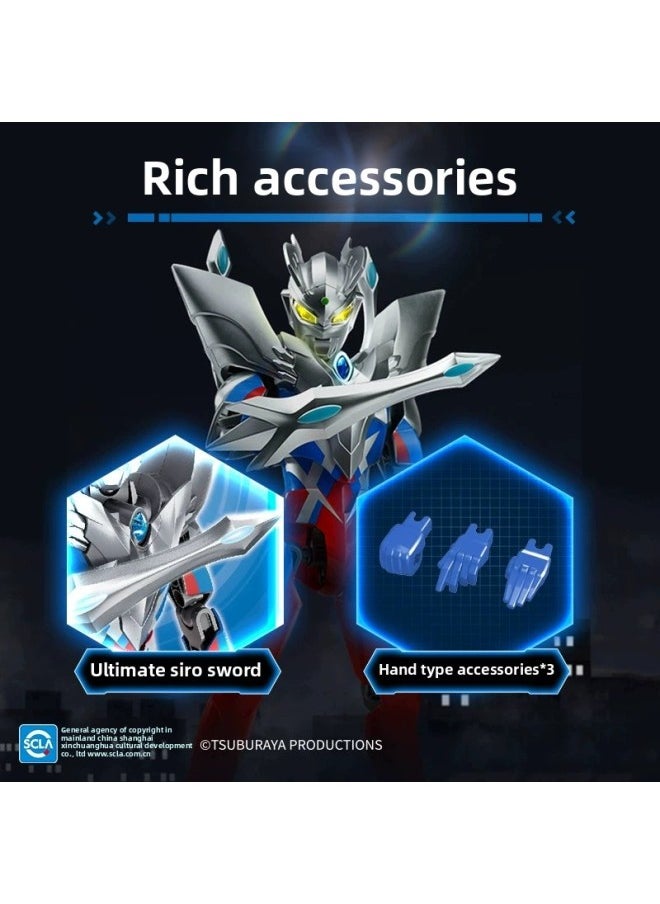 Generic - Enlightenment Wonderful Building Blocks Ultraman Super Hero Glare Mecha Assembly Model Boy Assembled Toy Gift-Color:Authentic Ultraman 75218 Ultraman Tiga - Image 1