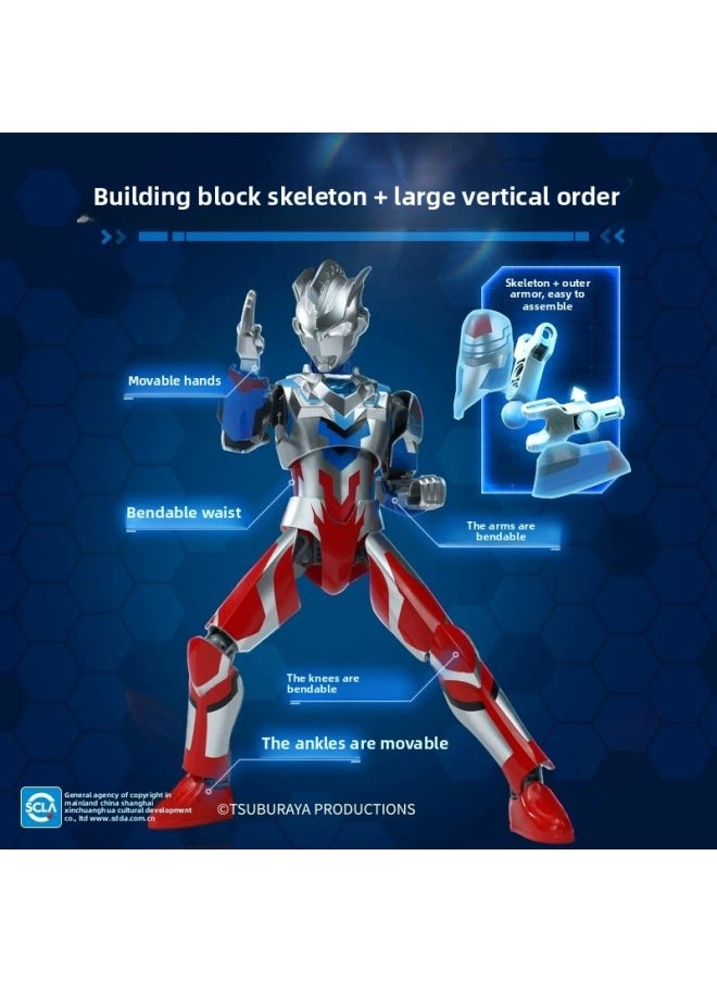 Generic - Enlightenment Wonderful Building Blocks Ultraman Super Hero Glare Mecha Assembly Model Boy Assembled Toy Gift-Color:Authentic Ultraman 75218 Ultraman Tiga - Image 1